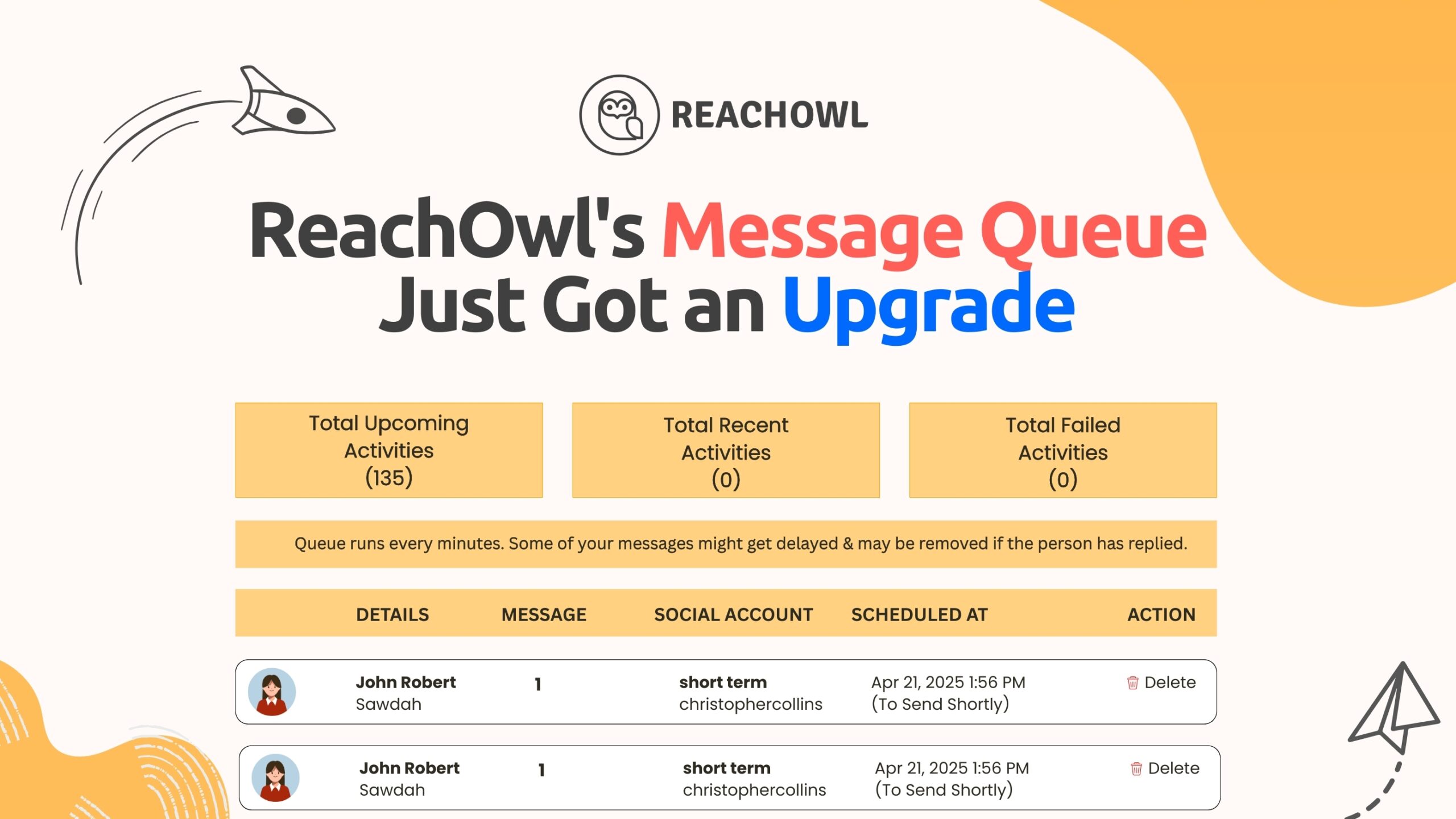 reachowl message queue just got update